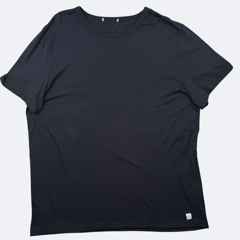 Marine Layer Shirt Mens M Black Crew Neck Supima Tencel Jersey Tee Made USA